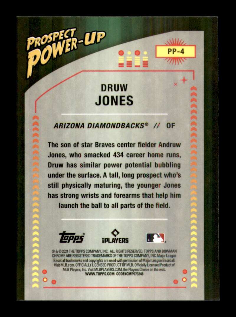 Load image into Gallery viewer, 2024 Bowman Prospect Power-Up Druw Jones #PP-4 Arizona Diamondbacks Image 2
