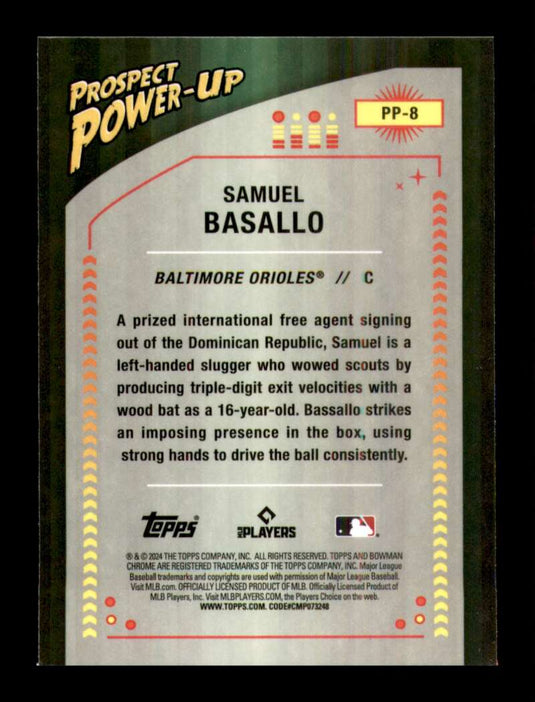 2024 Bowman Prospect Power-Up Samuel Basallo 