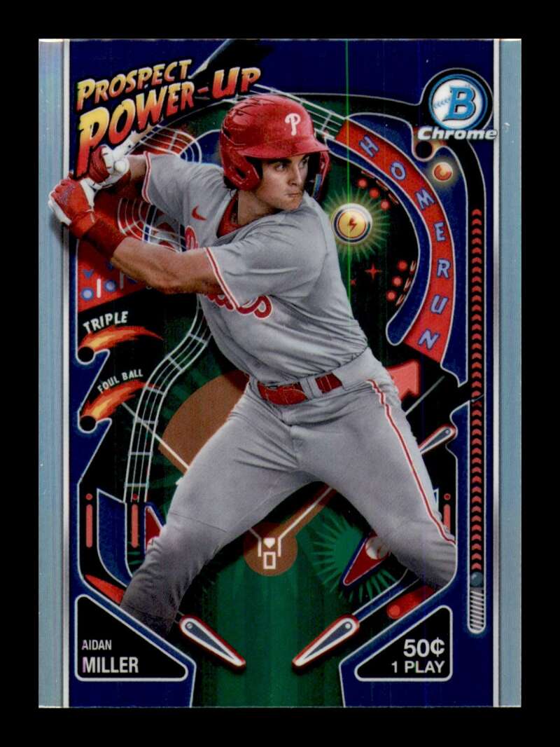 Load image into Gallery viewer, 2024 Bowman Prospect Power-Up Aidan Miller #PP-18 Philadelphia Phillies Image 1
