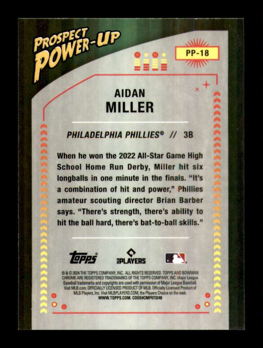 2024 Bowman Prospect Power-Up Aidan Miller 