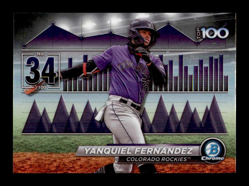 Load image into Gallery viewer, 2024 Bowman Top 100 Yanquiel Fernandez #BTP-34 Colorado Rockies  Image 1
