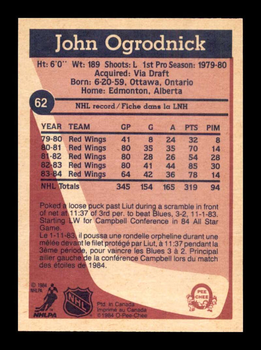 1984-85 O-Pee-Chee John Ogrodnick 