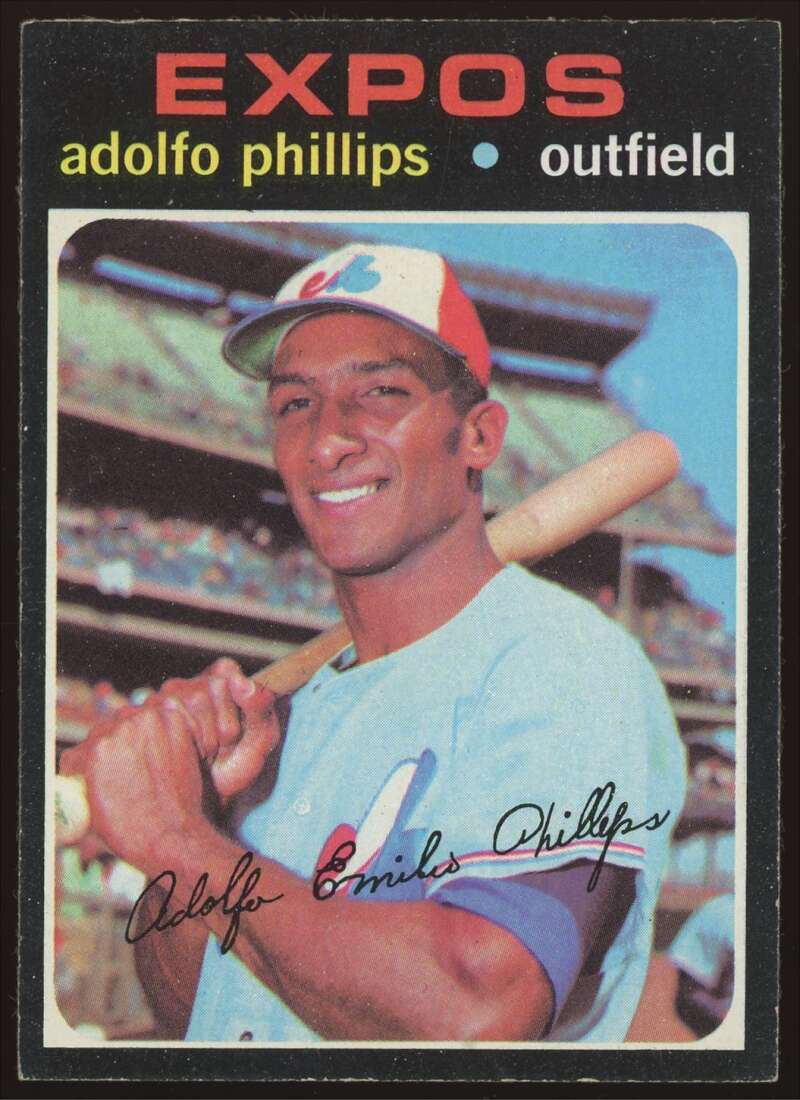 Load image into Gallery viewer, 1971 Topps Adolfo Phillips #418 Montreal Expos VG-VGEX Wrinkle Image 1
