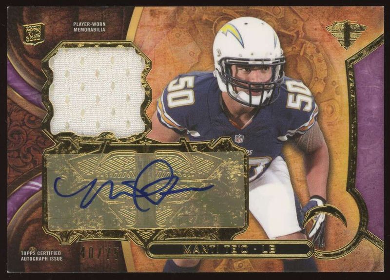 Load image into Gallery viewer, 2013 Topps Triple Threads Purple Rookie Patch Auto Manti Te&#39;o #TTRAR-MT San Diego Chargers RC RPA /75  Image 1
