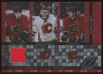 2010-11 Zenith Mozaics Materials Jarome Iginla Miikka Kiprusoff Mikael Backlund 