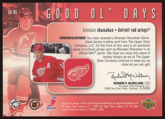 2002-03 Upper Deck Good Old Days Brendan Shanahan 