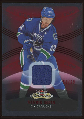 2015-16 Fleer Showcase Red Glow Patch Henrik Sedin 