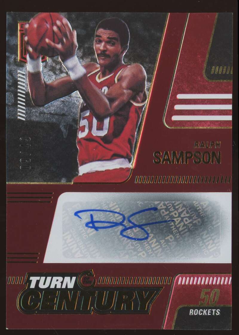 Load image into Gallery viewer, 2021-22 Donruss Elite Turn of the Century Red Auto Ralph Sampson #TC-RSP Houston Rockets /49  Image 1
