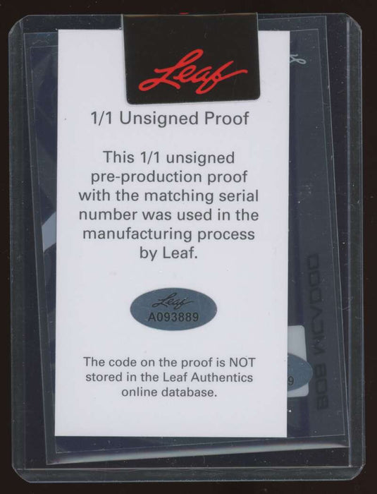 2022-23 Leaf Optichrome Purple Pre Production Proof 1/1 Bob McAdoo 