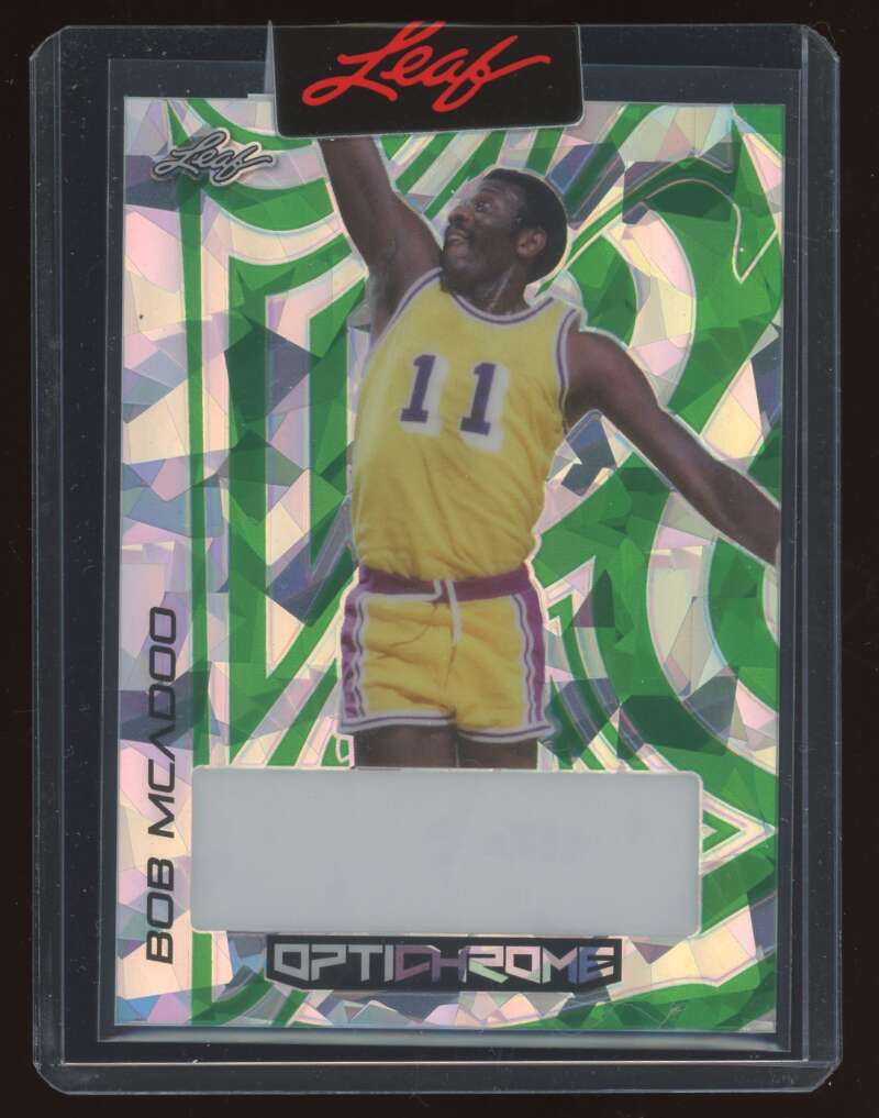 Load image into Gallery viewer, 2022-23 Leaf Optichrome Green Crystal Pre Production Proof 1/1 Bob McAdoo #BA-BM2 /1 Image 1
