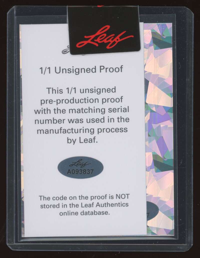 Load image into Gallery viewer, 2022-23 Leaf Optichrome Green Crystal Pre Production Proof 1/1 Bob McAdoo #BA-BM2 /1 Image 2
