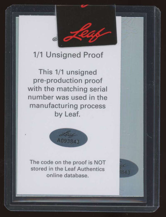2022-23 Leaf Optichrome White Prismatic Pre Production Proof 1/1 Bob McAdoo 