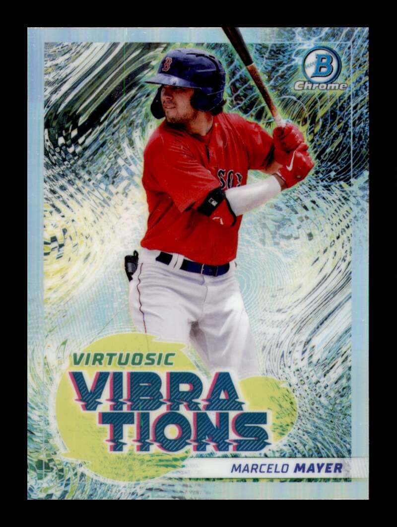 Load image into Gallery viewer, 2022 Bowman Chrome Virtuosic Vibrations Marcelo Mayer #VV-1 Boston Red Sox Rookie RC Image 1
