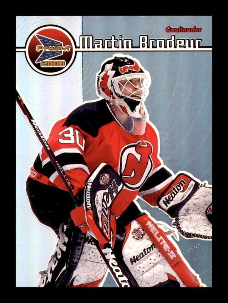 Load image into Gallery viewer, 1999-00 Pacific Prism Sample Martin Brodeur #79 New Jersey Devils Promo Image 1
