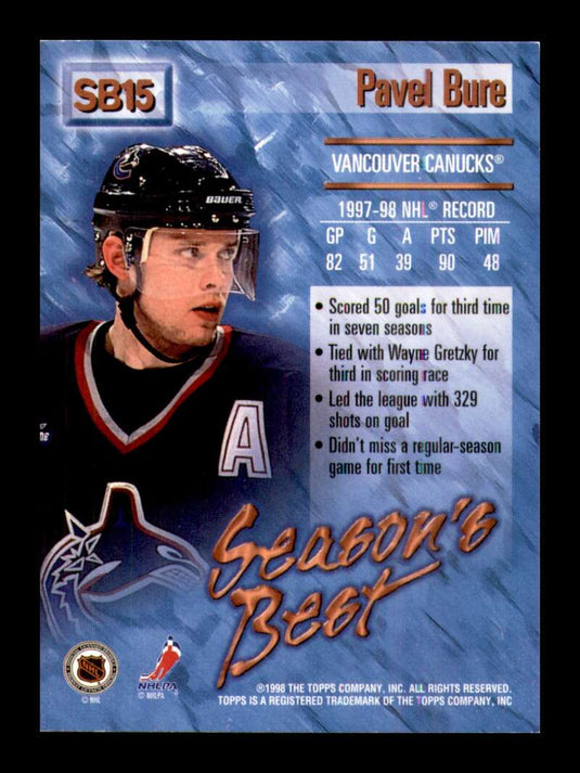 1998-99 Topps Season's Best Pavel Bure 