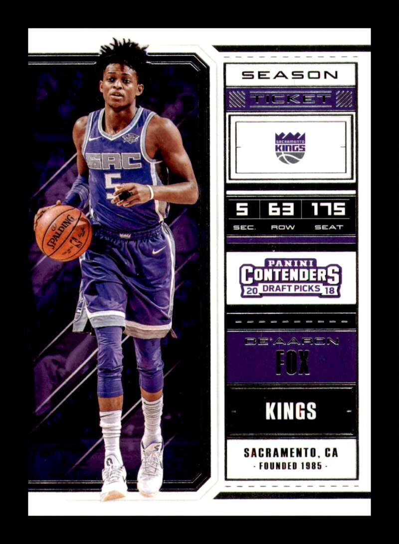 Load image into Gallery viewer, 2018-19 Panini Contenders Draft Variation De&#39;Aaron Fox #11 Sacramento Kings  Image 1
