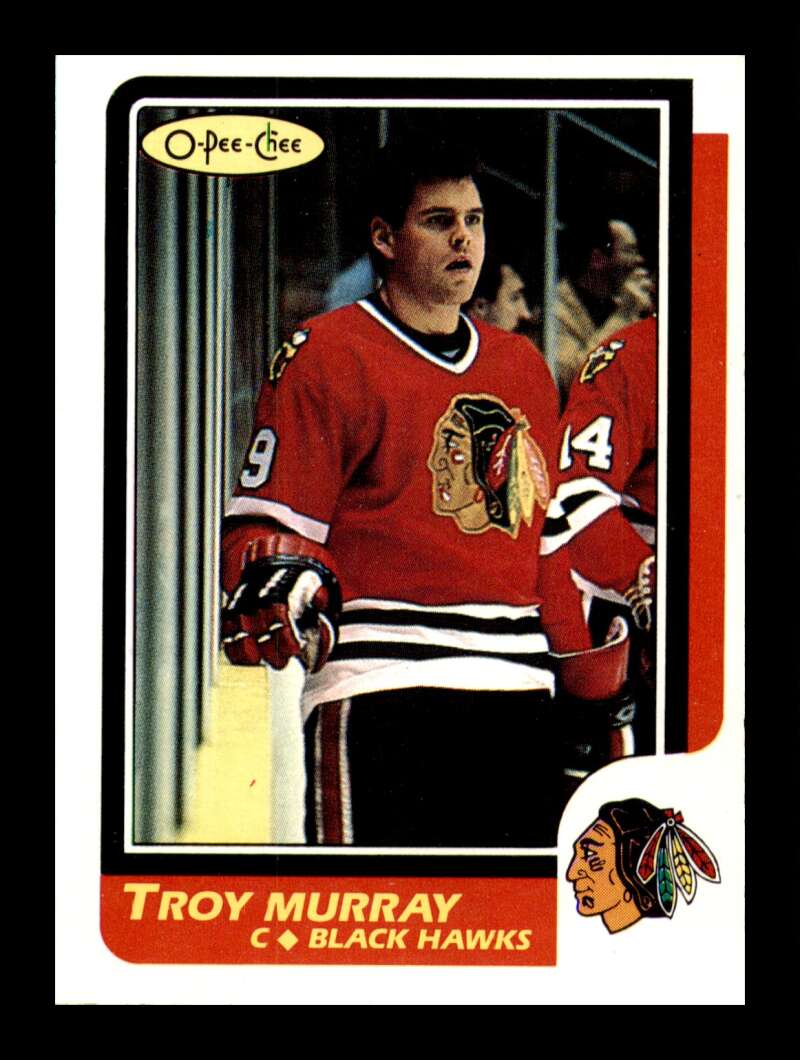 Load image into Gallery viewer, 1986-87 O-Pee-Chee Troy Murray #25 Chicago Blackhawks NM Near Mint Image 1
