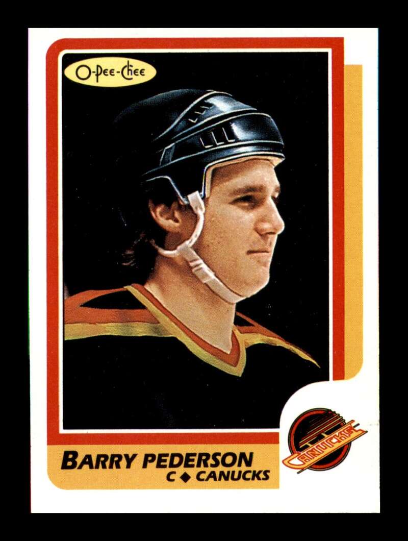 Load image into Gallery viewer, 1986-87 O-Pee-Chee Barry Pederson #34 Vancouver Canucks NM Near Mint Image 1
