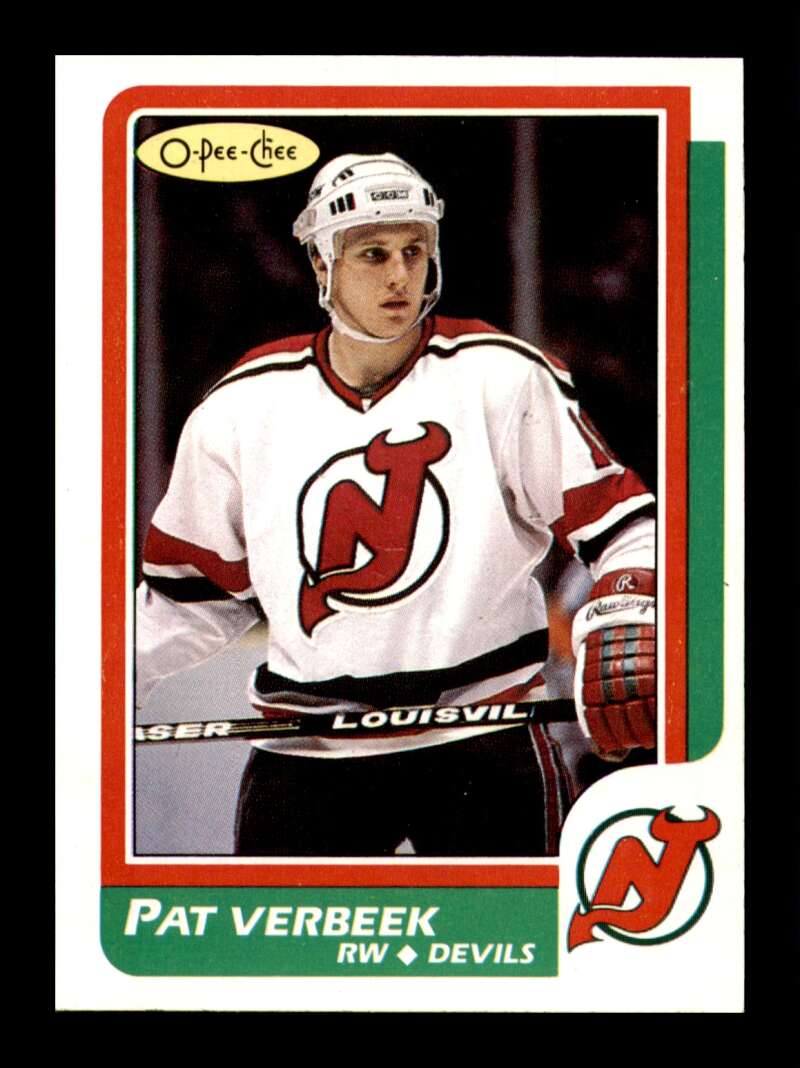 Load image into Gallery viewer, 1986-87 O-Pee-Chee Pat Verbeek #46 New Jersey Devils NM Near Mint Image 1
