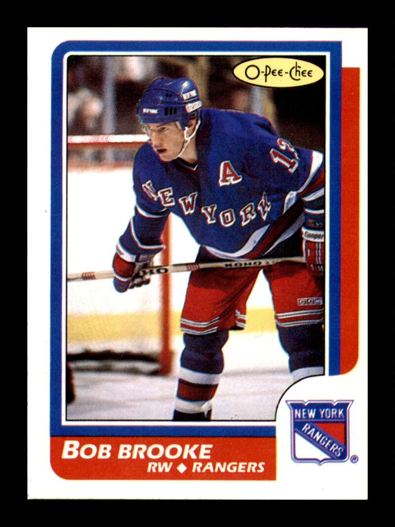 Load image into Gallery viewer, 1986-87 O-Pee-Chee Bob Brooke #48 New York Rangers NM Near Mint Image 1
