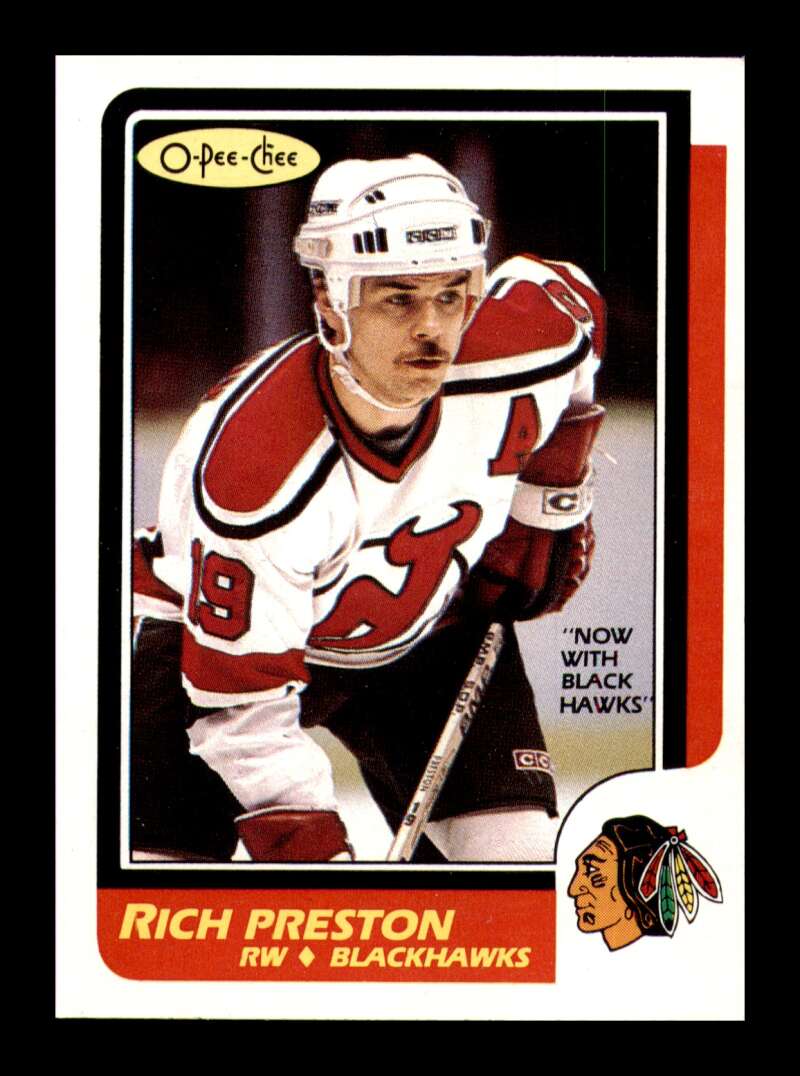 Load image into Gallery viewer, 1986-87 O-Pee-Chee Rich Preston #61 Chicago Blackhawks NM Near Mint Image 1
