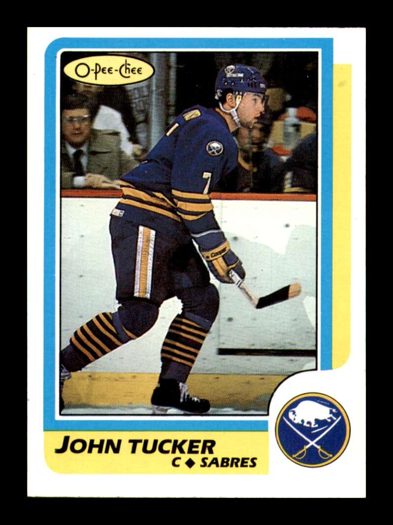 Load image into Gallery viewer, 1986-87 O-Pee-Chee John Tucker #67 Buffalo Sabres Rookie RC NM Near Mint Image 1
