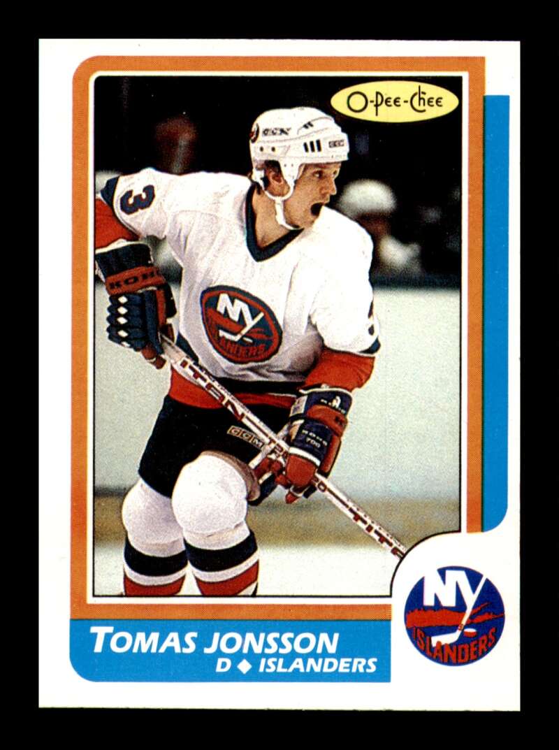 Load image into Gallery viewer, 1986-87 O-Pee-Chee Tomas Jonsson #78 New York Islanders NM Near Mint Image 1
