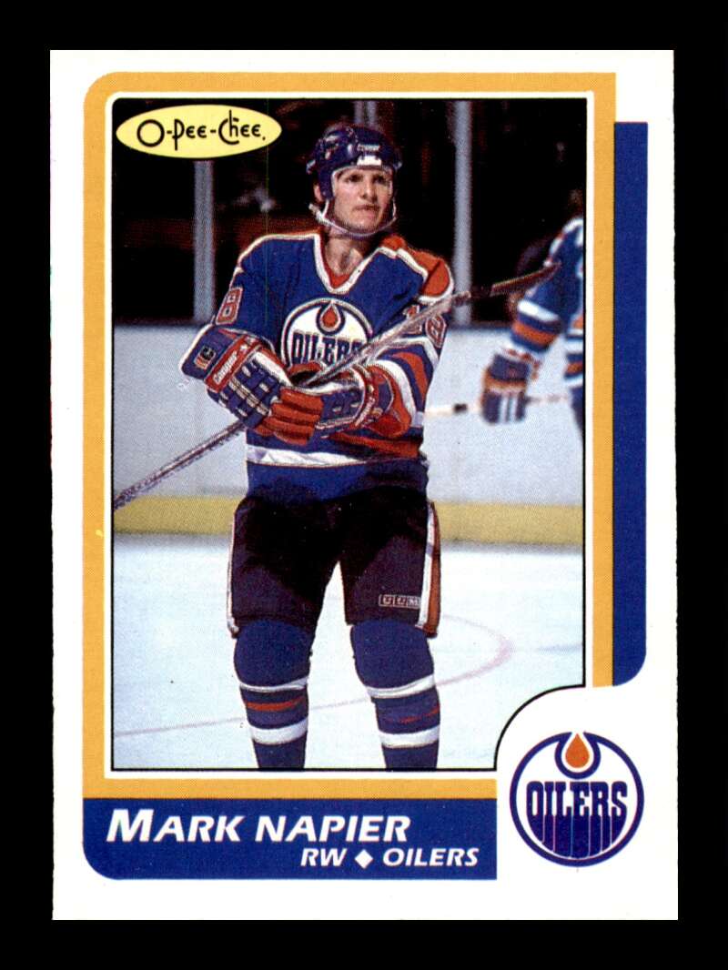 Load image into Gallery viewer, 1986-87 O-Pee-Chee Mark Napier #183 Edmonton Oilers NM Near Mint Image 1

