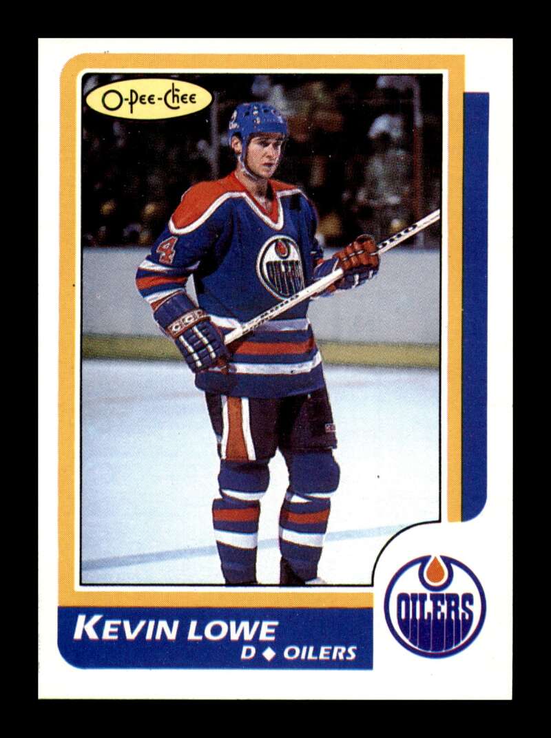 Load image into Gallery viewer, 1986-87 O-Pee-Chee Kevin Lowe #197 Edmonton Oilers NM Near Mint Image 1
