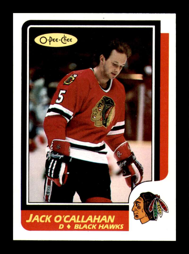 Load image into Gallery viewer, 1986-87 O-Pee-Chee Jack O&#39;Callahan #207 Chicago Blackhawks NM Near Mint Image 1
