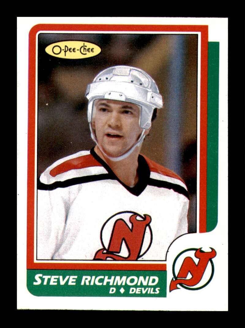 Load image into Gallery viewer, 1986-87 O-Pee-Chee Steve Richmond #208 New Jersey Devils Rookie RC NM Near Mint Image 1
