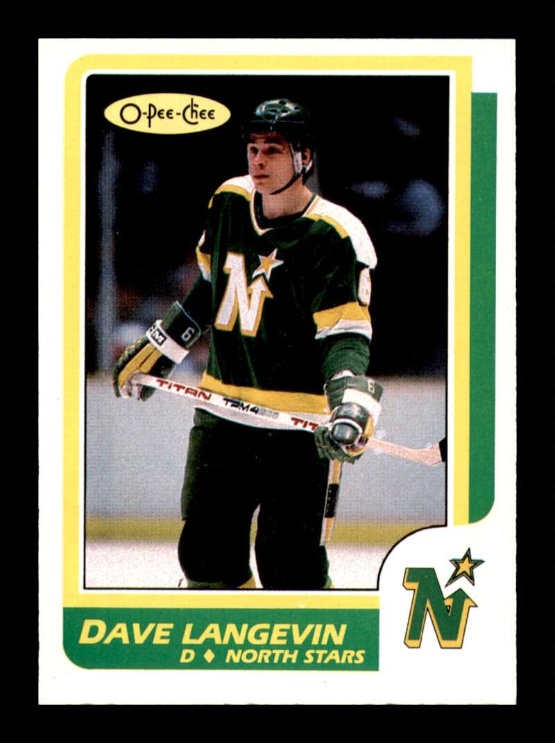 Load image into Gallery viewer, 1986-87 O-Pee-Chee Dave Langevin #218 Minnesota North Stars NM Near Mint Image 1
