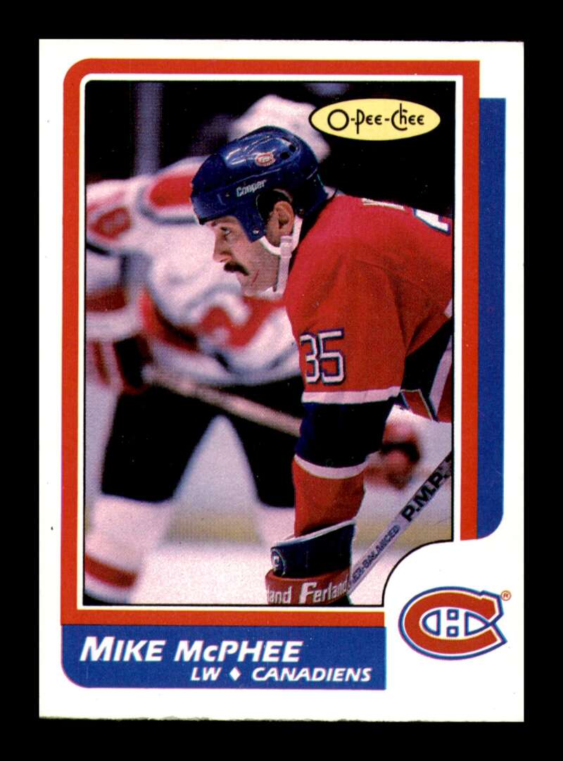 Load image into Gallery viewer, 1986-87 O-Pee-Chee Mike McPhee #221 Montreal Canadiens NM Near Mint Image 1
