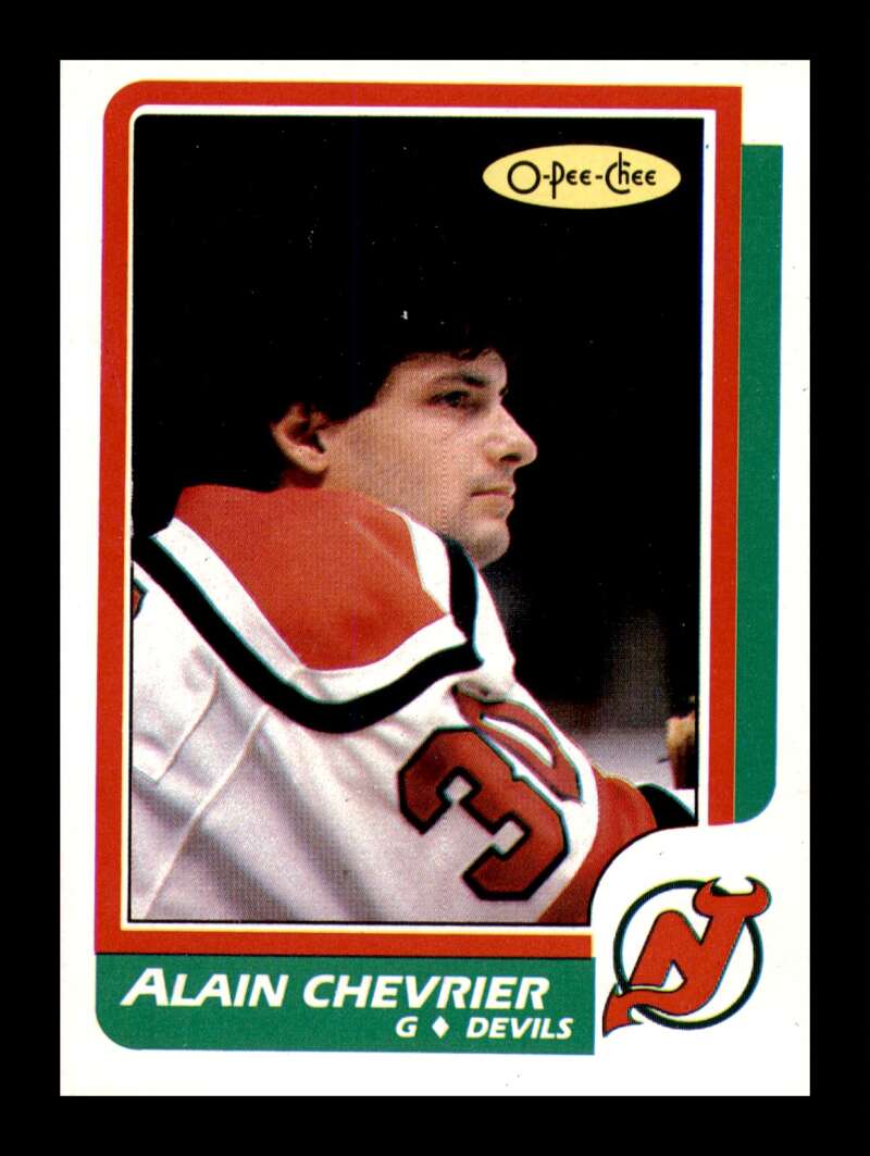 Load image into Gallery viewer, 1986-87 O-Pee-Chee Alain Chevrier #225 New Jersey Devils Rookie RC NM Near Mint Image 1
