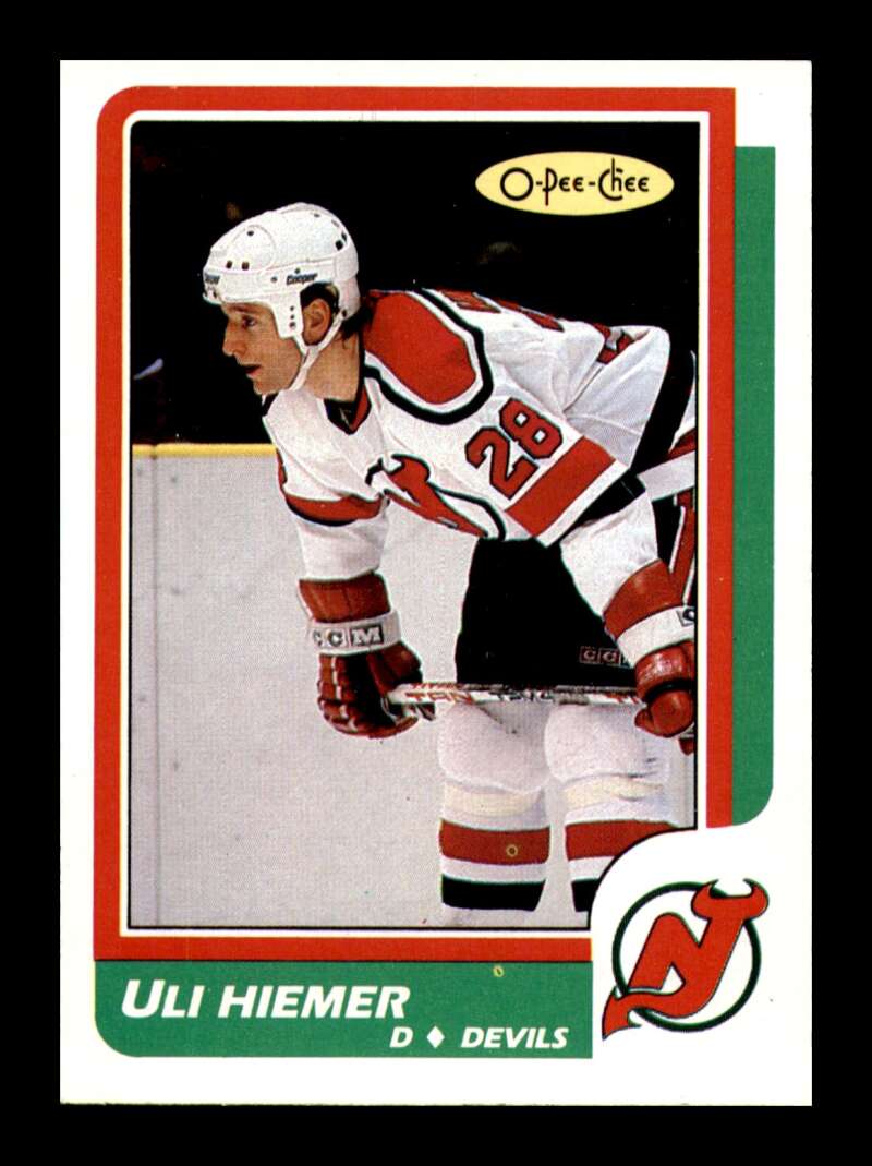 Load image into Gallery viewer, 1986-87 O-Pee-Chee Uli Hiemer #226 New Jersey Devils Rookie RC NM Near Mint Image 1
