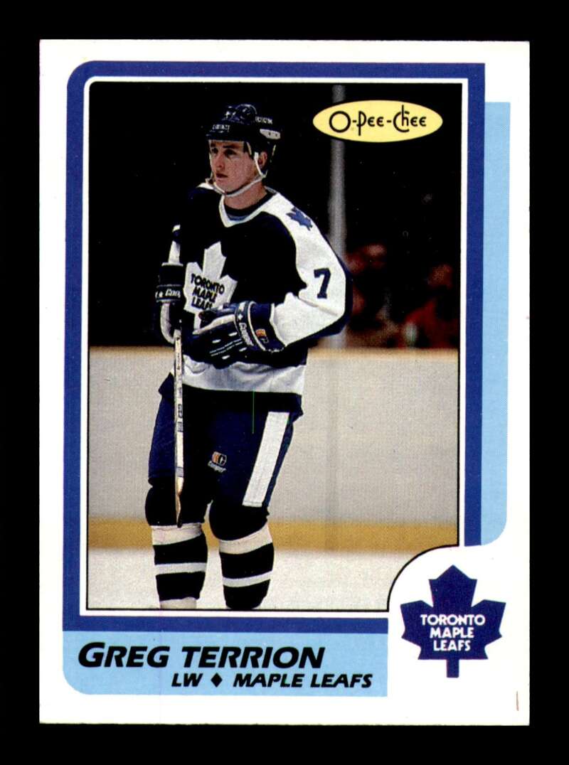 Load image into Gallery viewer, 1986-87 O-Pee-Chee Greg Terrion #244 Toronto Maple Leafs NM Near Mint Image 1
