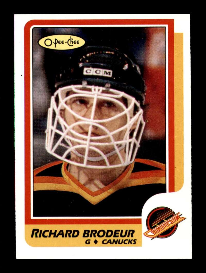 Load image into Gallery viewer, 1986-87 O-Pee-Chee Richard Brodeur #246 Vancouver Canucks NM Near Mint Image 1

