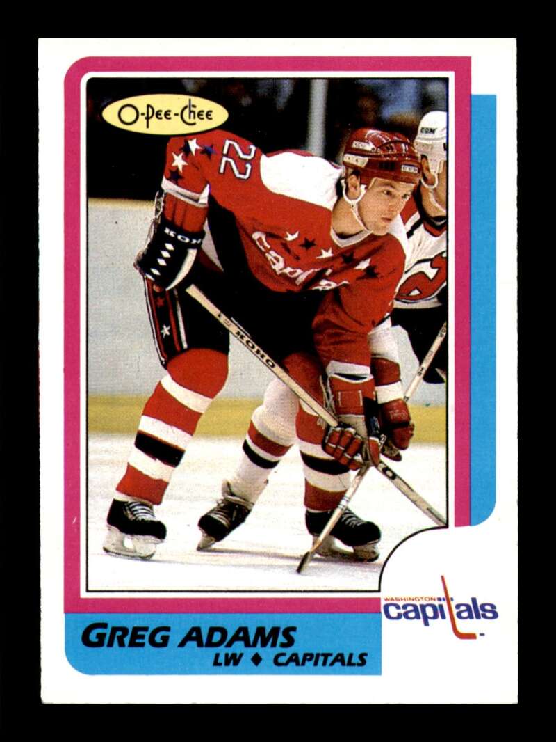 Load image into Gallery viewer, 1986-87 O-Pee-Chee Greg Adams #253 Washington Capitals Rookie RC NM Near Mint Image 1
