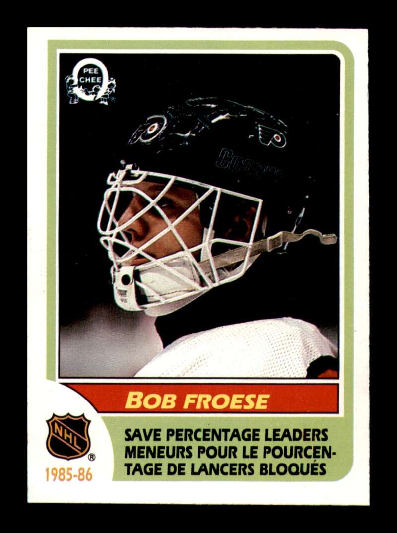 Load image into Gallery viewer, 1986-87 O-Pee-Chee Bob Froese #264 League Leaders Philadelphia Flyers NM Near Mint Image 1
