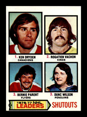 1977-78 Topps Ken Dryden Rogatien Vachon Bernie Parent Dunc Wilson 