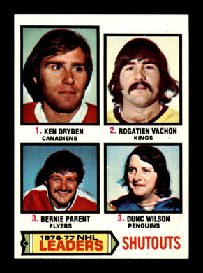 1977-78 Topps Ken Dryden Rogatien Vachon Bernie Parent Dunc Wilson 