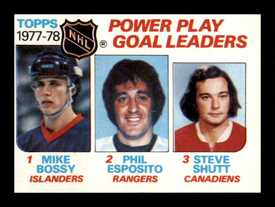 1978-79 Topps Mike Bossy Phil Esposito Steve Shutt 