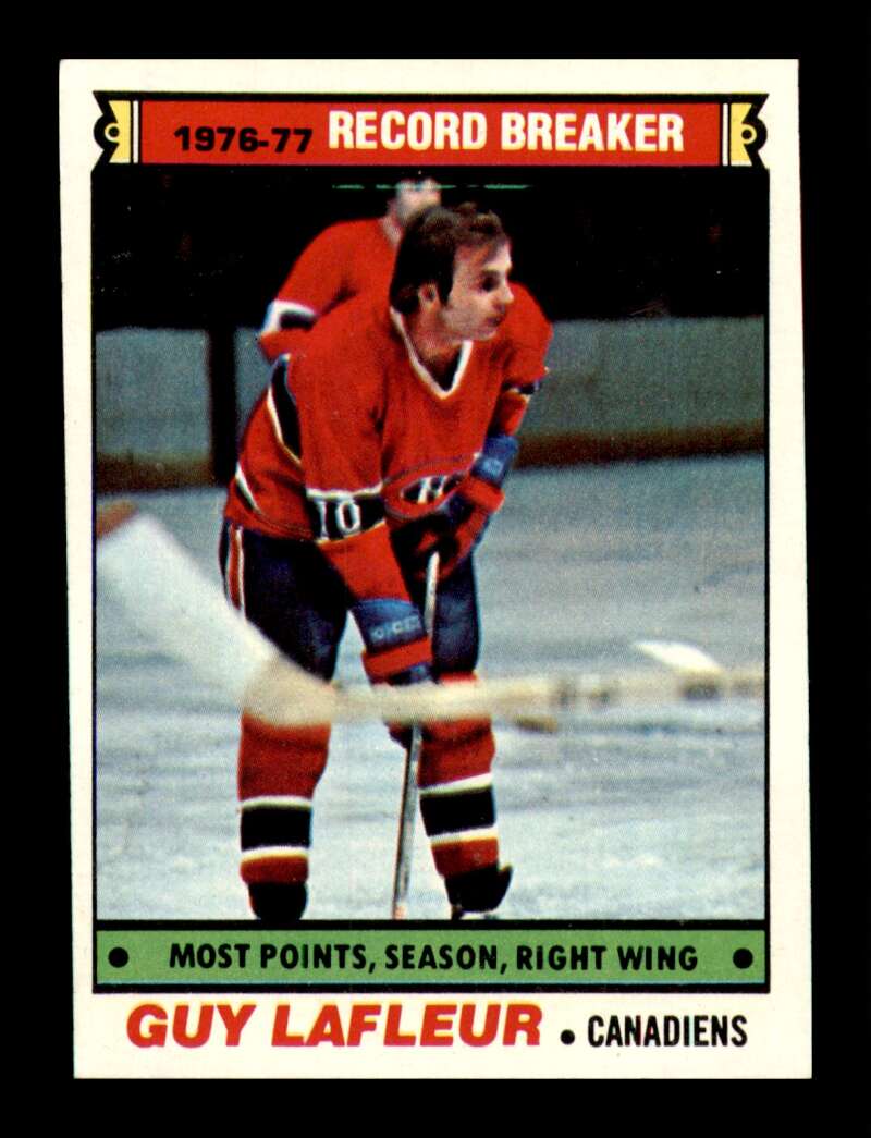 Load image into Gallery viewer, 1977-78 Topps Guy Lafleur #214 Record Breaker Montreal Canadiens VG-VGEX Image 1
