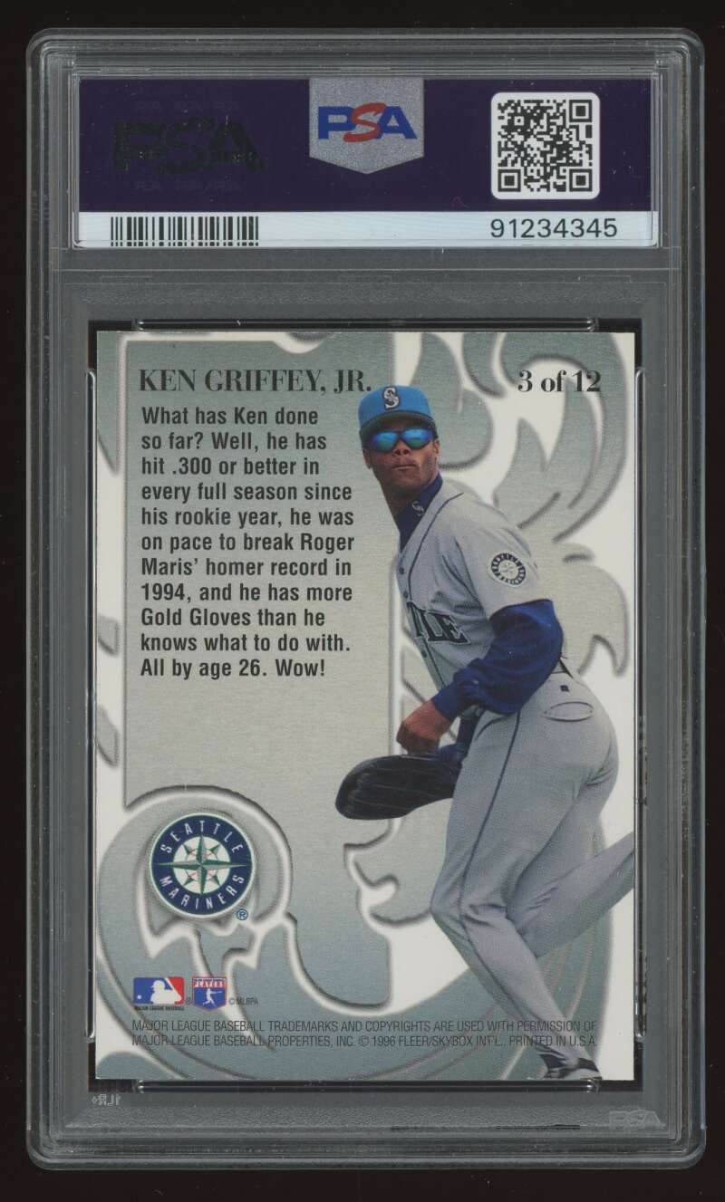 Load image into Gallery viewer, 1996 Metal Universe Mother Lode Ken Griffey Jr #3 Seattle Mariners PSA 9 Image 2
