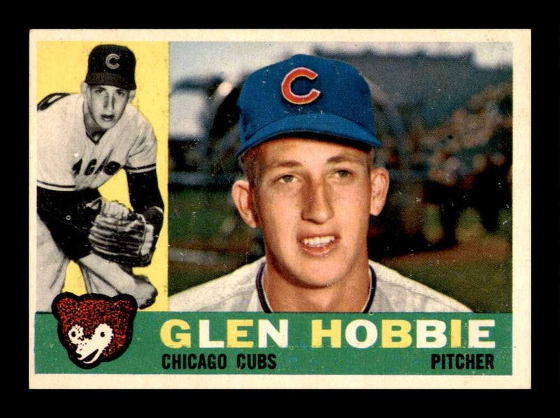 Load image into Gallery viewer, 1960 Topps Glen Hobbie #182 Chicago Cubs NM Near Mint Image 1
