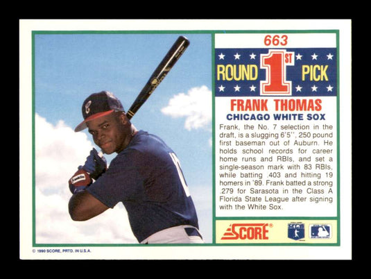 1990 Score Frank Thomas 