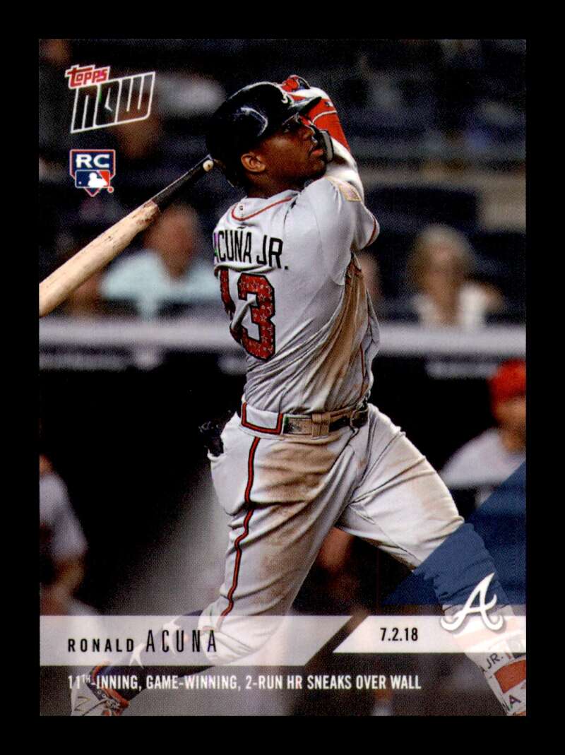 Load image into Gallery viewer, 2018 Topps Now Ronald Acuna #403 Atlanta Braves Rookie RC /1280 Image 1
