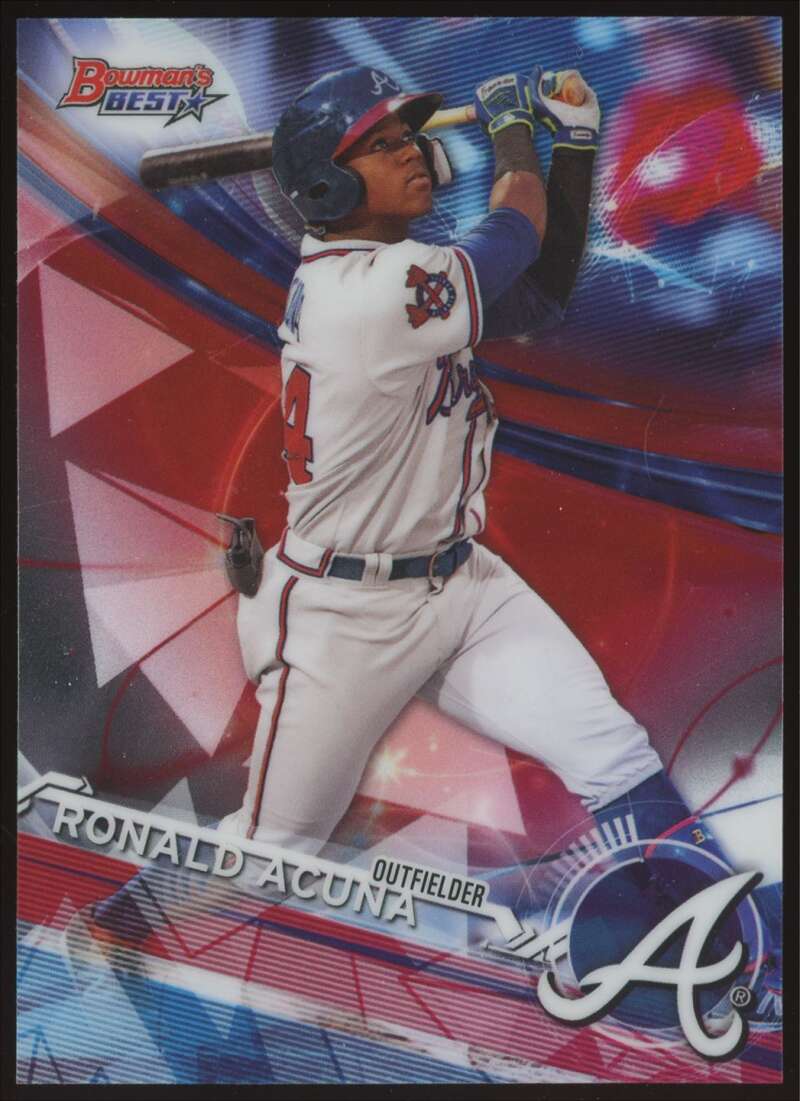 Load image into Gallery viewer, 2017 Bowman&#39;s Best Top Prospects Ronald Acuna #TP-10 Atlanta Braves Rookie RC Image 1
