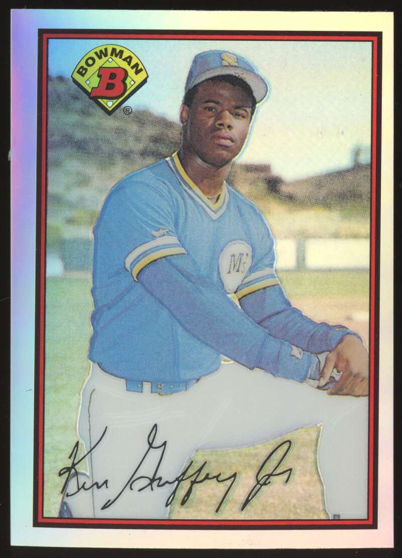 Load image into Gallery viewer, 2002 Bowmn Chrome Reprint Refractor Ken Griffey Jr. #BCR-KG Seattle Mariners 1989 Rookie RC Image 1
