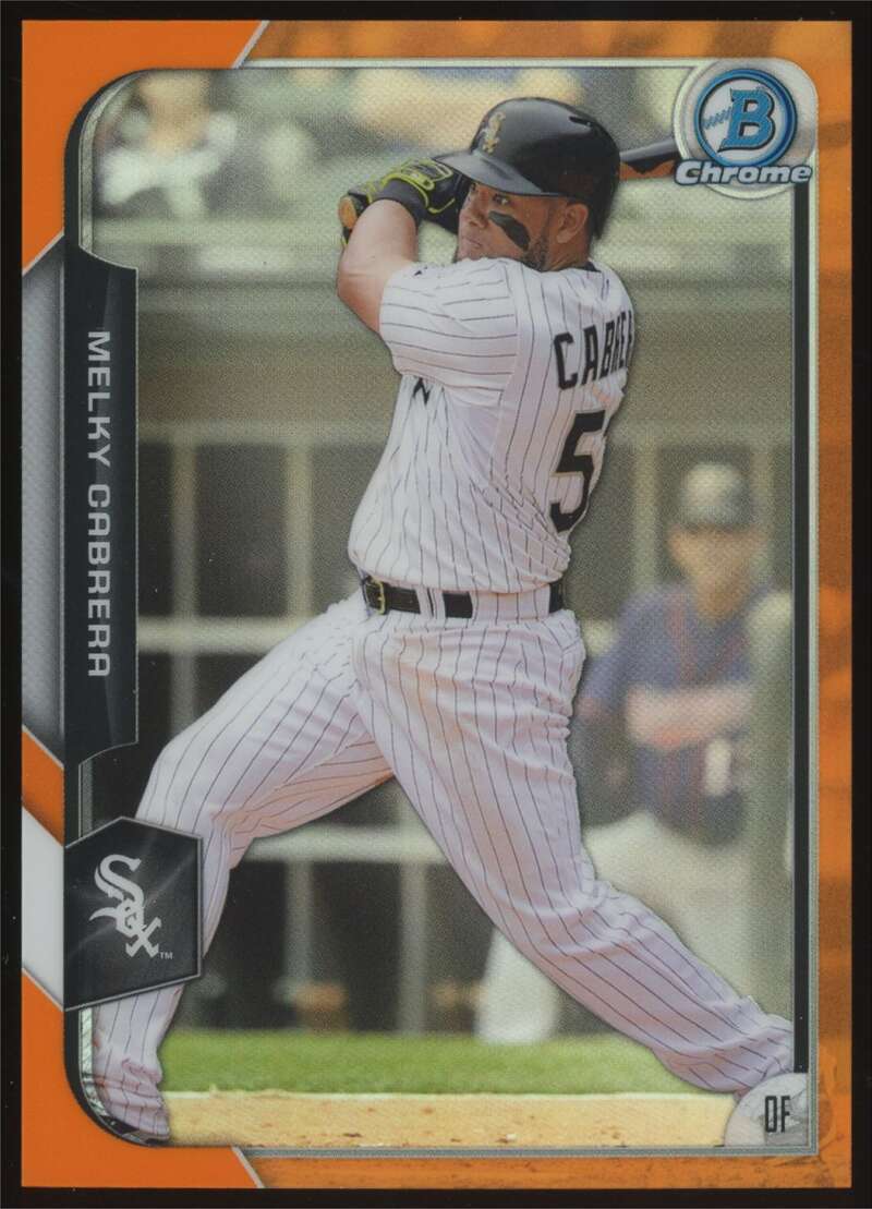 Load image into Gallery viewer, 2015 Bowman Chrome Orange Refractor Melky Cabrera #66 Chicago White Sox /25  Image 1
